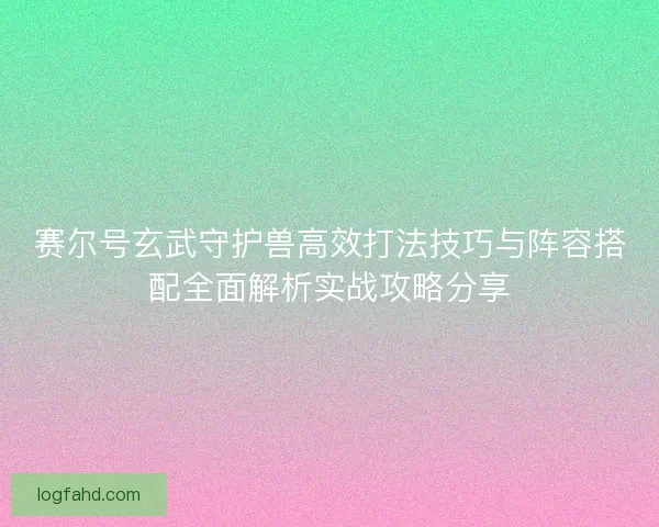 赛尔号玄武守护兽高效打法技巧与阵容搭配全面解析实战攻略分享